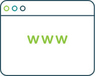 Computer screen with "www" on it, indicating web-based.